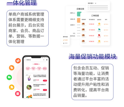 凯立行B2C单商户商城管理系统定制开发可发布到iOS、Android、H5以及各种小程序